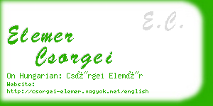 elemer csorgei business card